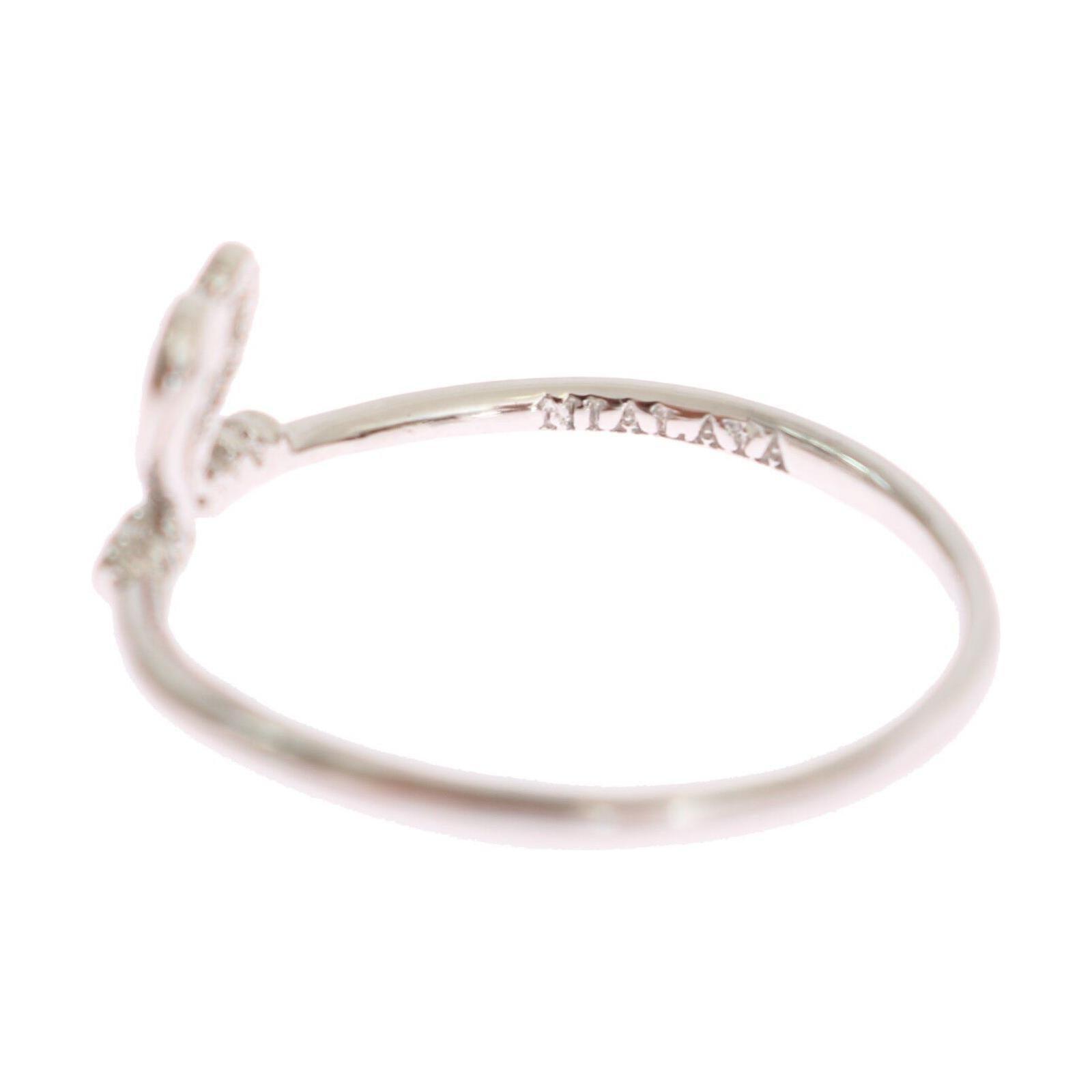 NIALAYA Silver Authentic Women's Love Heart Ring