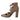 MY TWIN Brown Leather Block Heels Multi Buckle Pumps Shoes