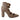 MY TWIN Brown Leather Block Heels Multi Buckle Pumps Shoes