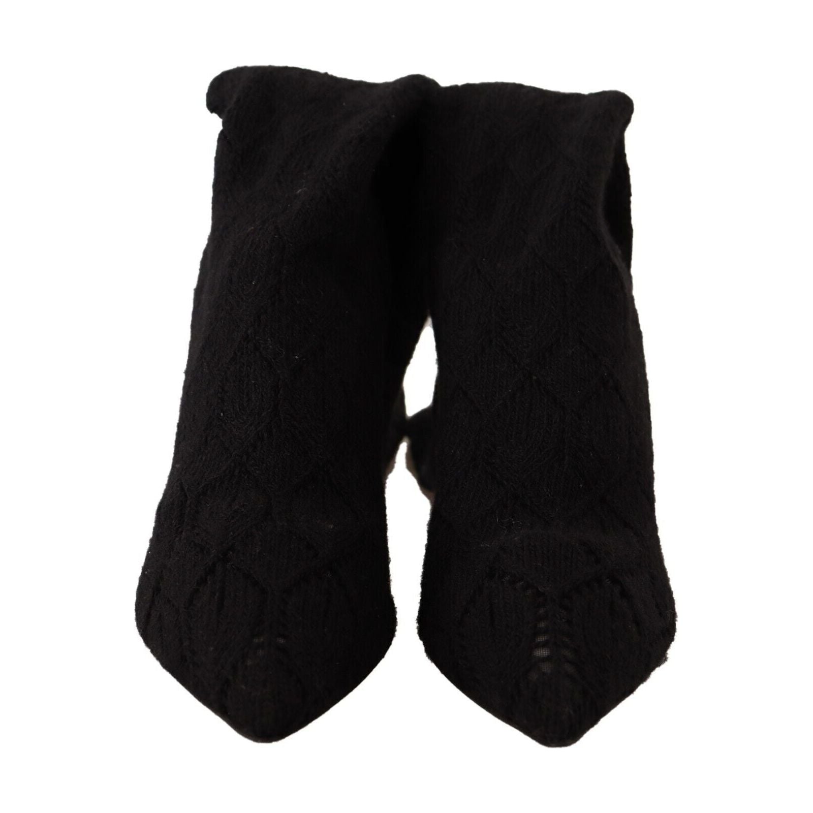 DOLCE & GABBANA Black Stretch Socks Knee High Booties