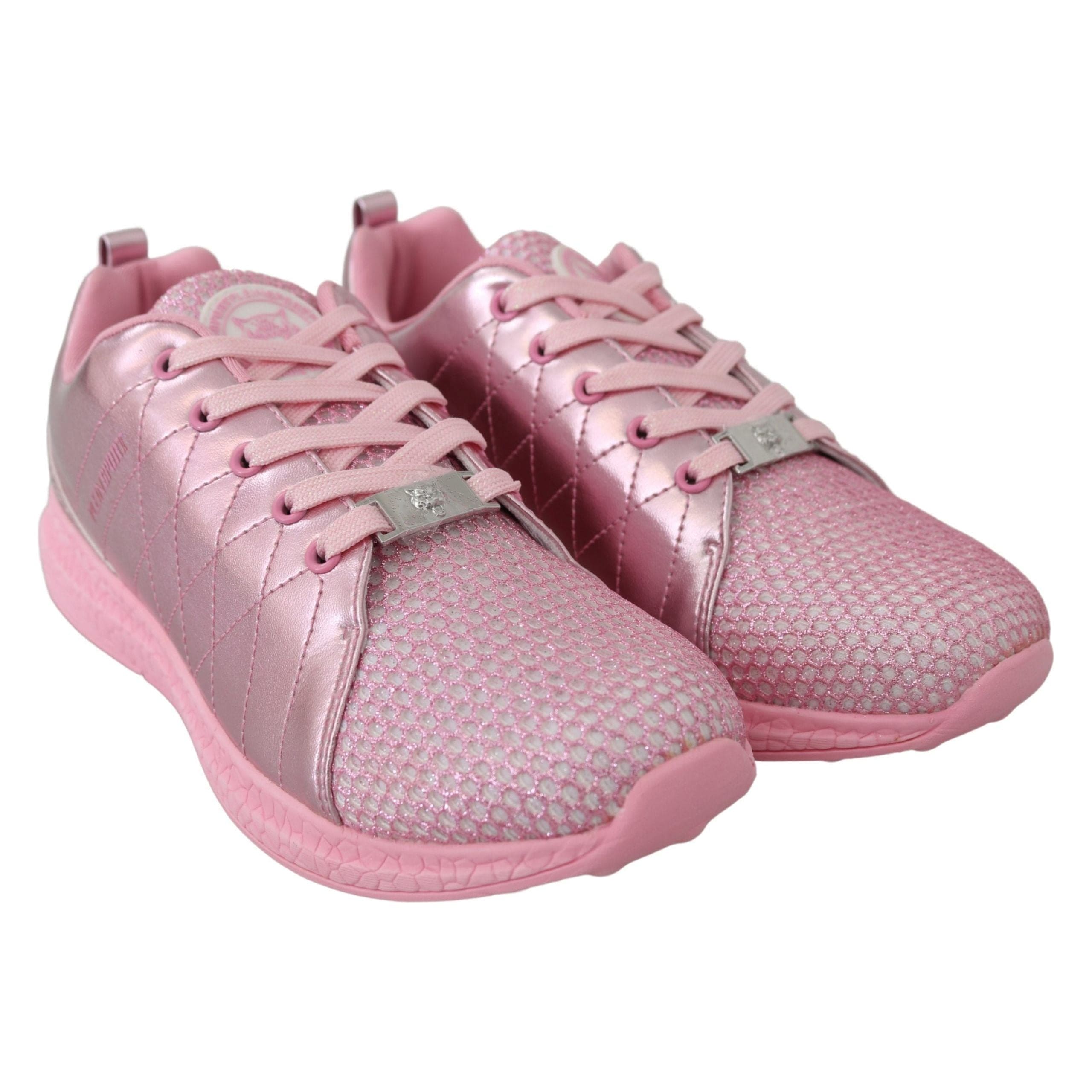 PLEIN Sport Pink Blush Polyester Runner Gisella Sneakers Shoes