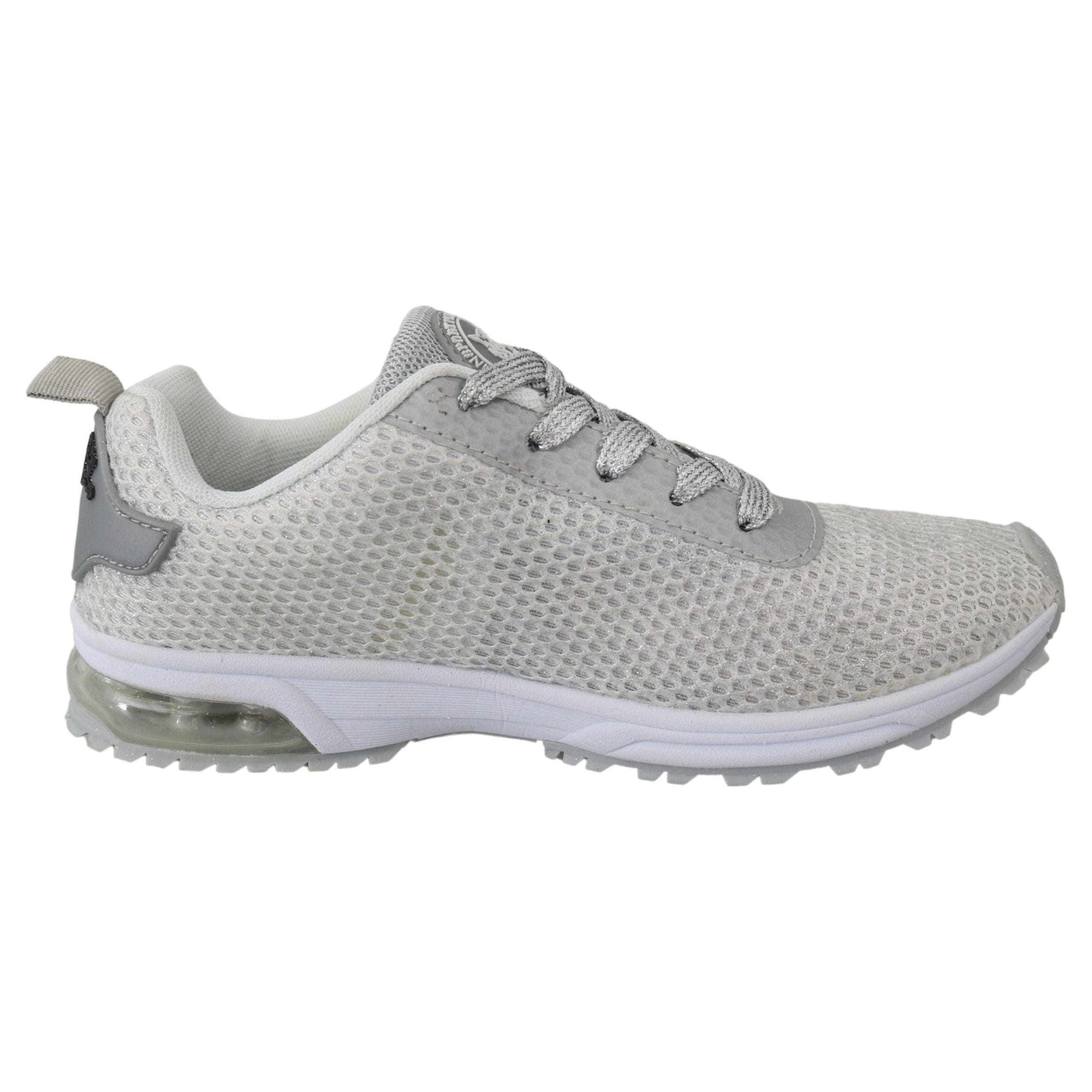 PLEIN Sport Silver Polyester Gretel Sneakers Shoes