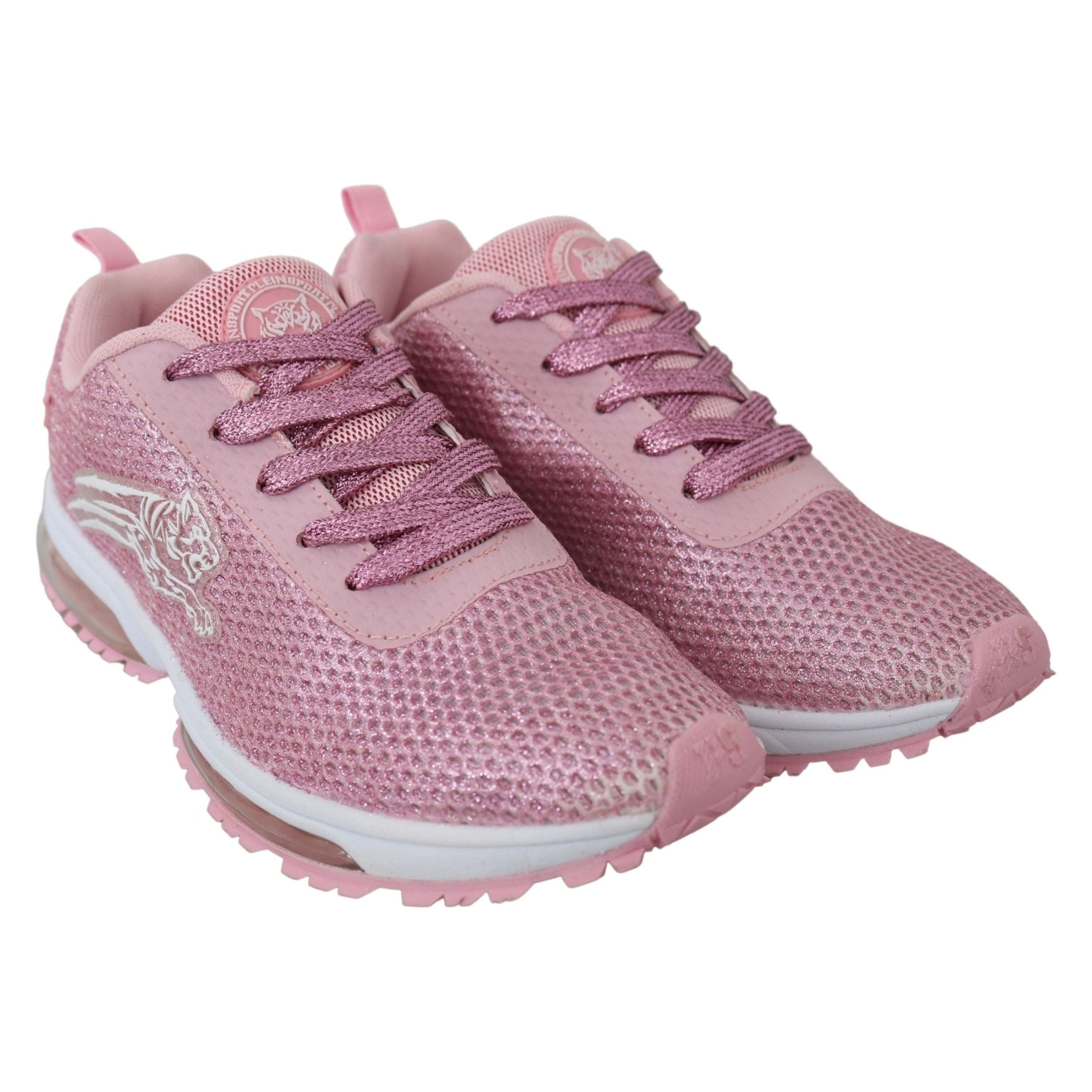 PLEIN Sport Pink Blush Polyester Gretel Sneakers Shoes