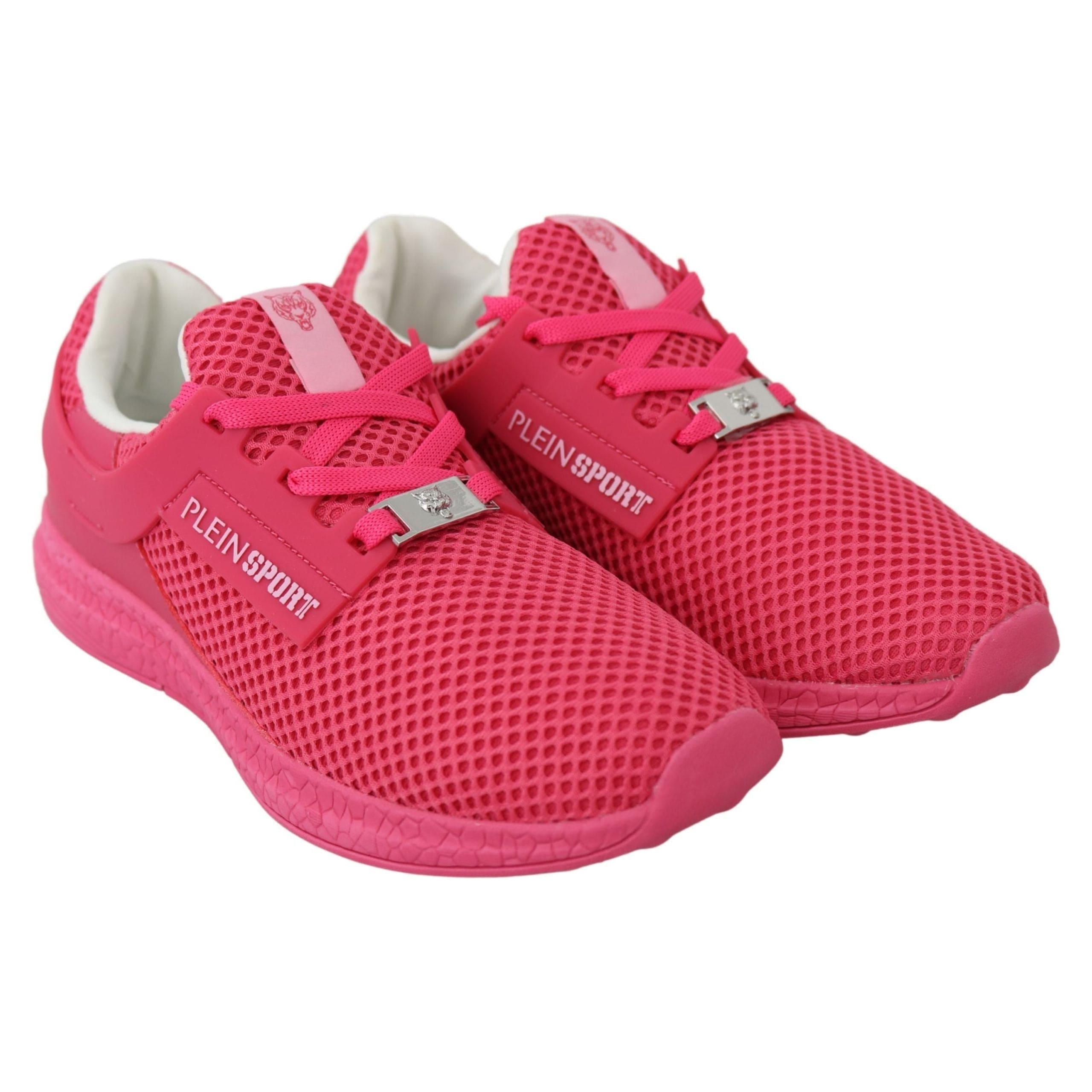 PLEIN Sport Fuchsia Beetroot Polyester Runner Becky Sneakers Shoes