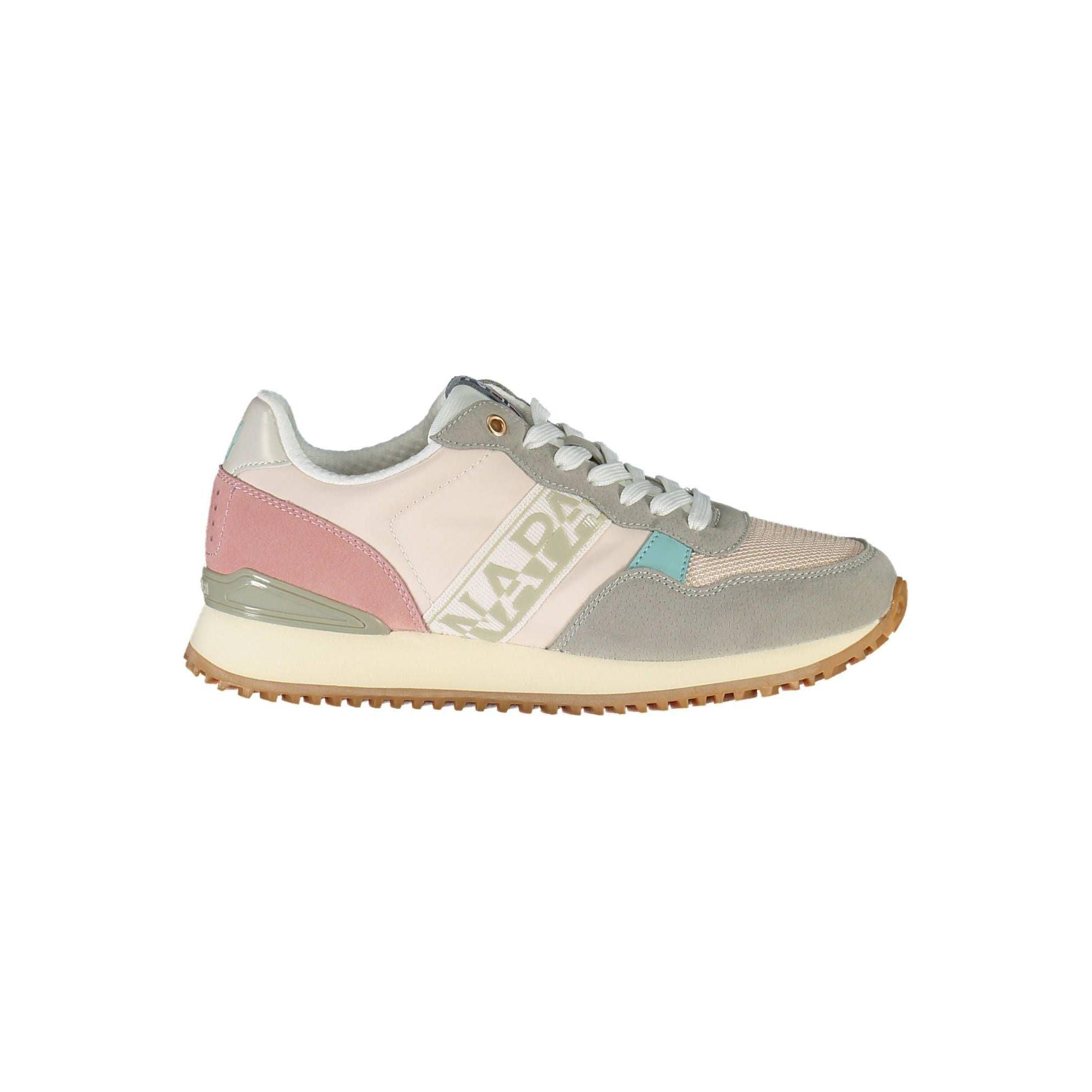 NAPAPIJRI Chic Pink Laced Sneakers with Logo Detail