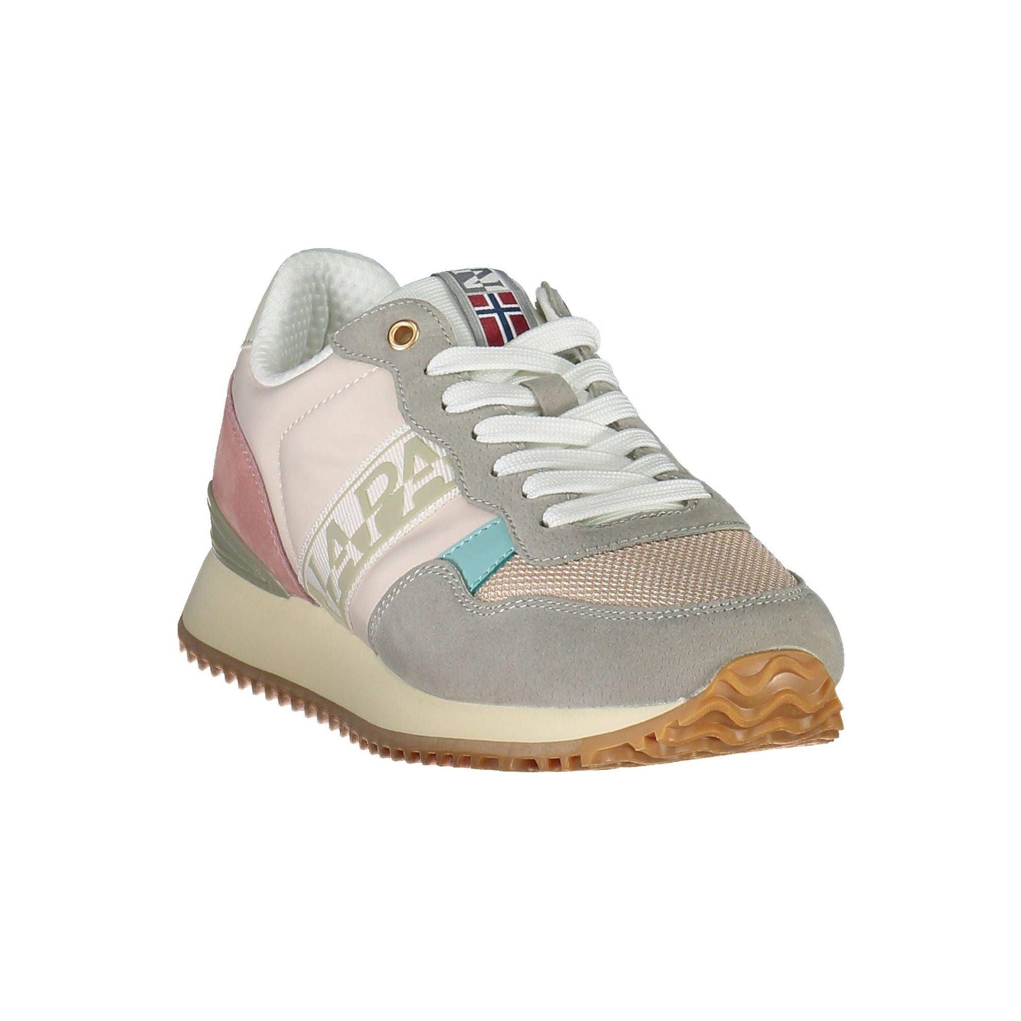 NAPAPIJRI Chic Pink Laced Sneakers with Logo Detail