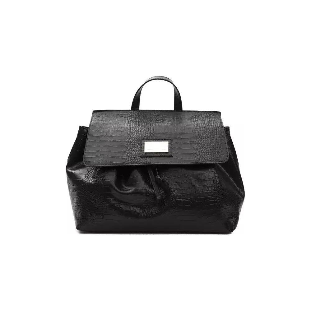 POMPEI DONATELLA Black Leather Handbag