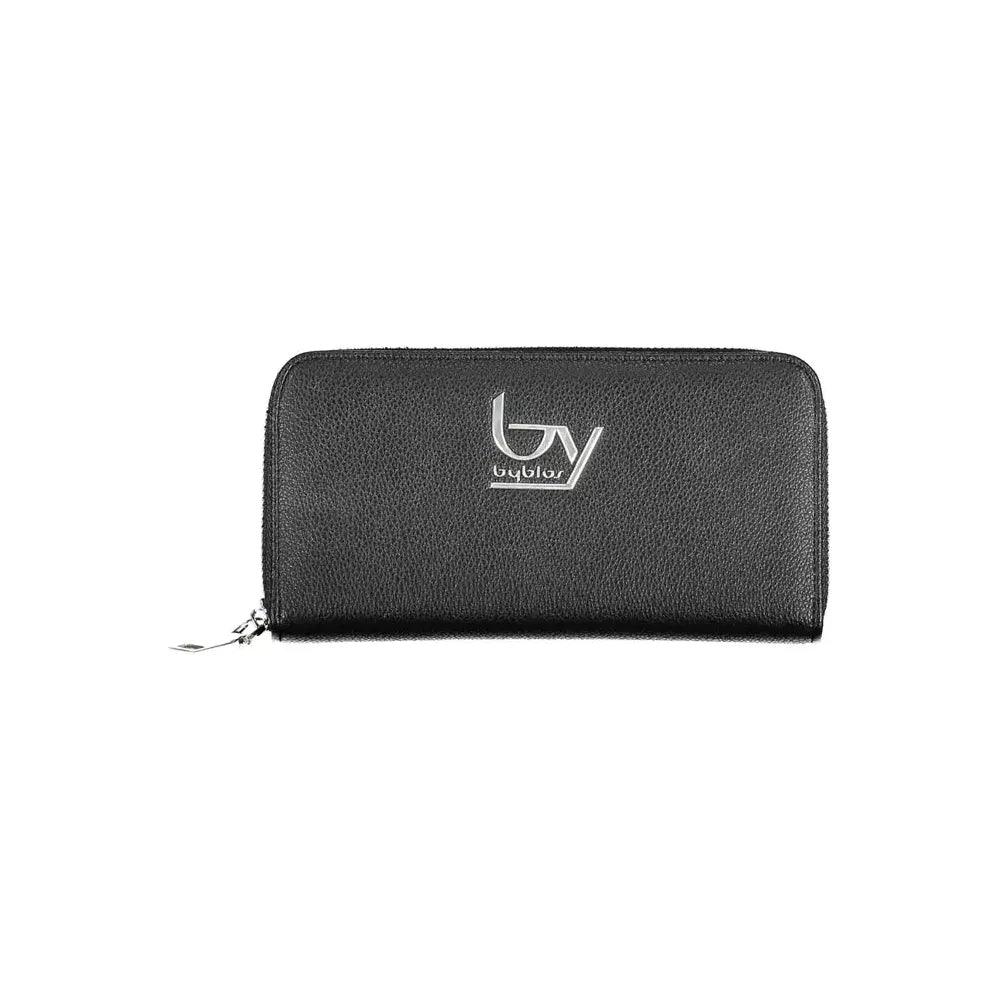 BYBLOS Sleek Black Zip Wallet