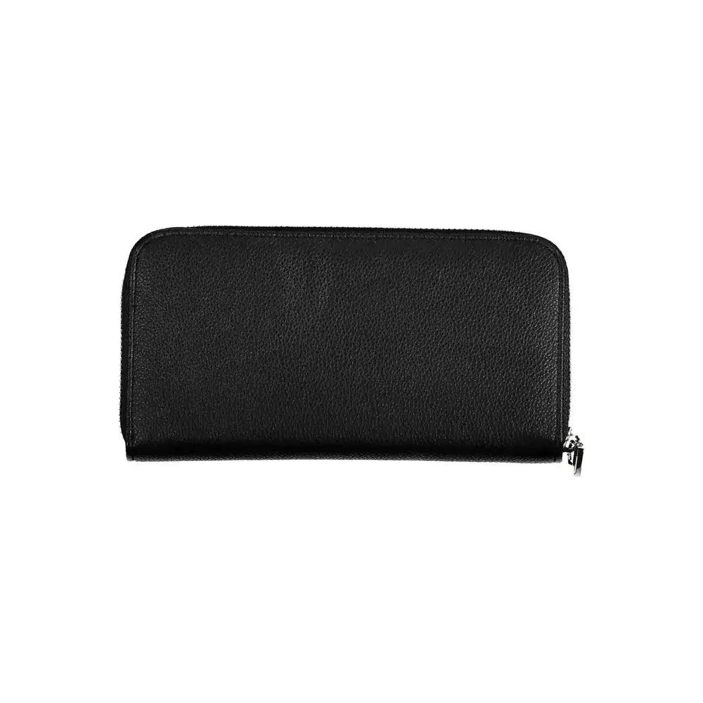 BYBLOS Sleek Black Zip Wallet