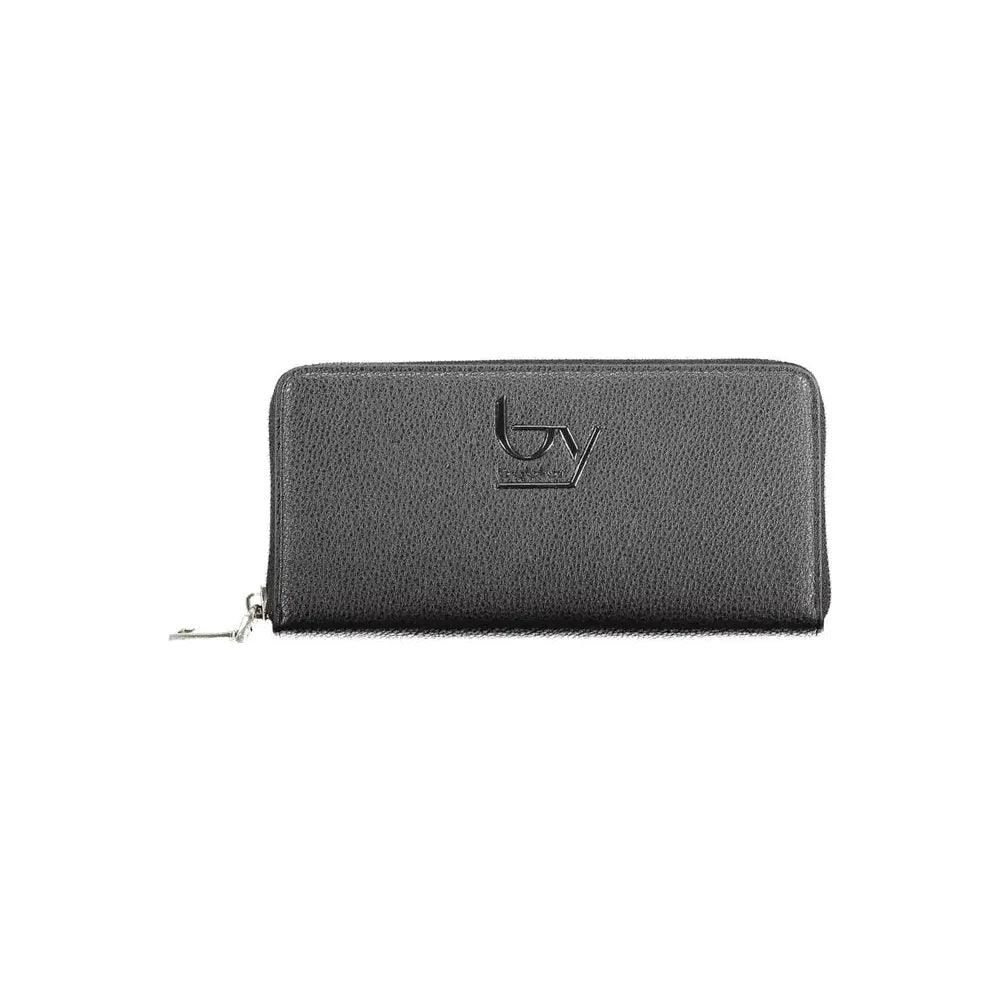 BYBLOS Elegant Black Wallet with Zip Closure