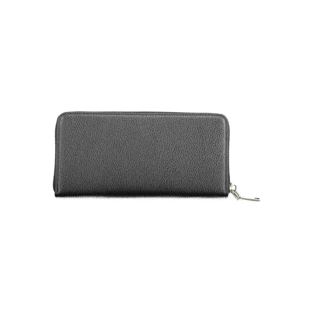 BYBLOS Elegant Black Wallet with Zip Closure