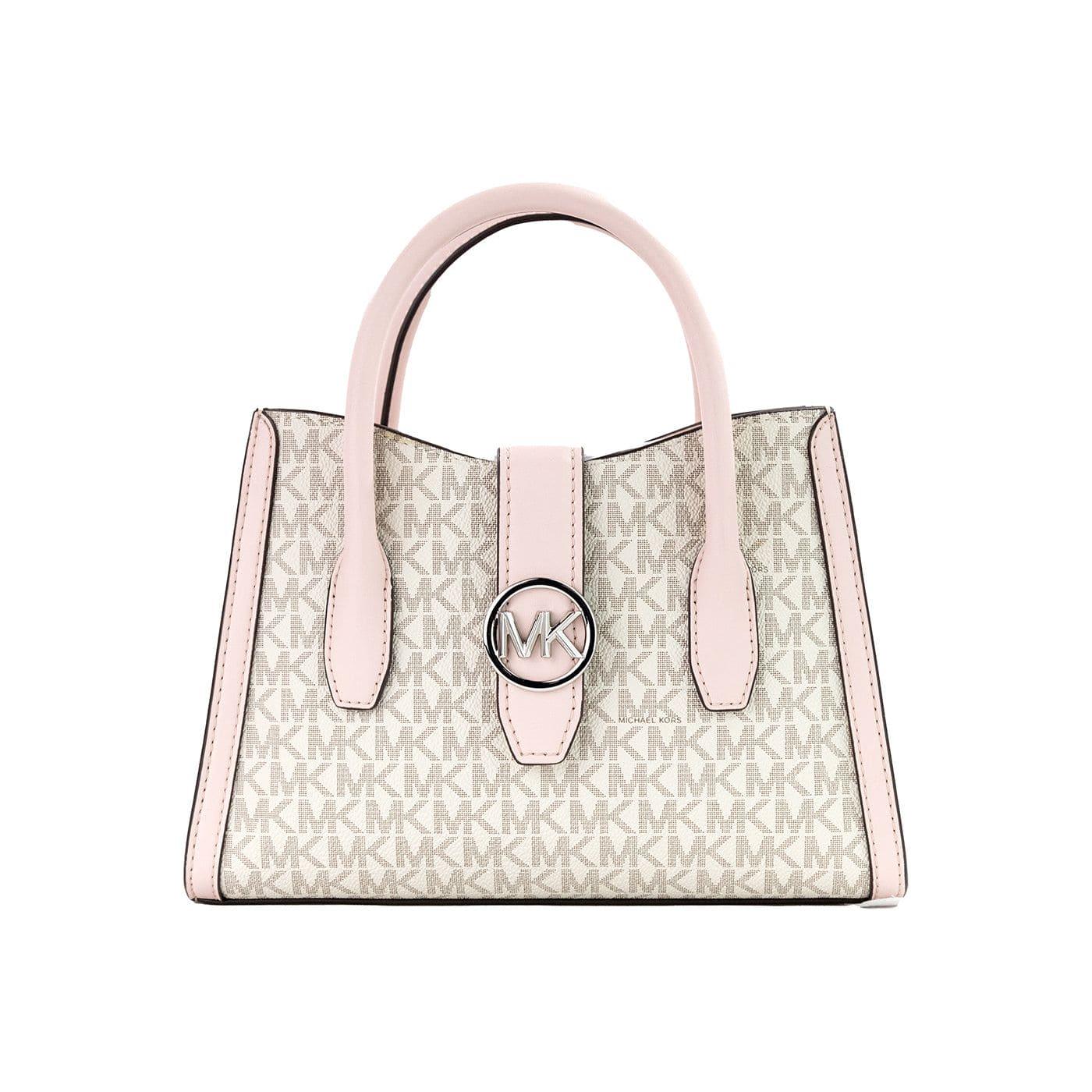 MICHAEL KORS Gabby Small Blush PVC Zip Satchel Bag