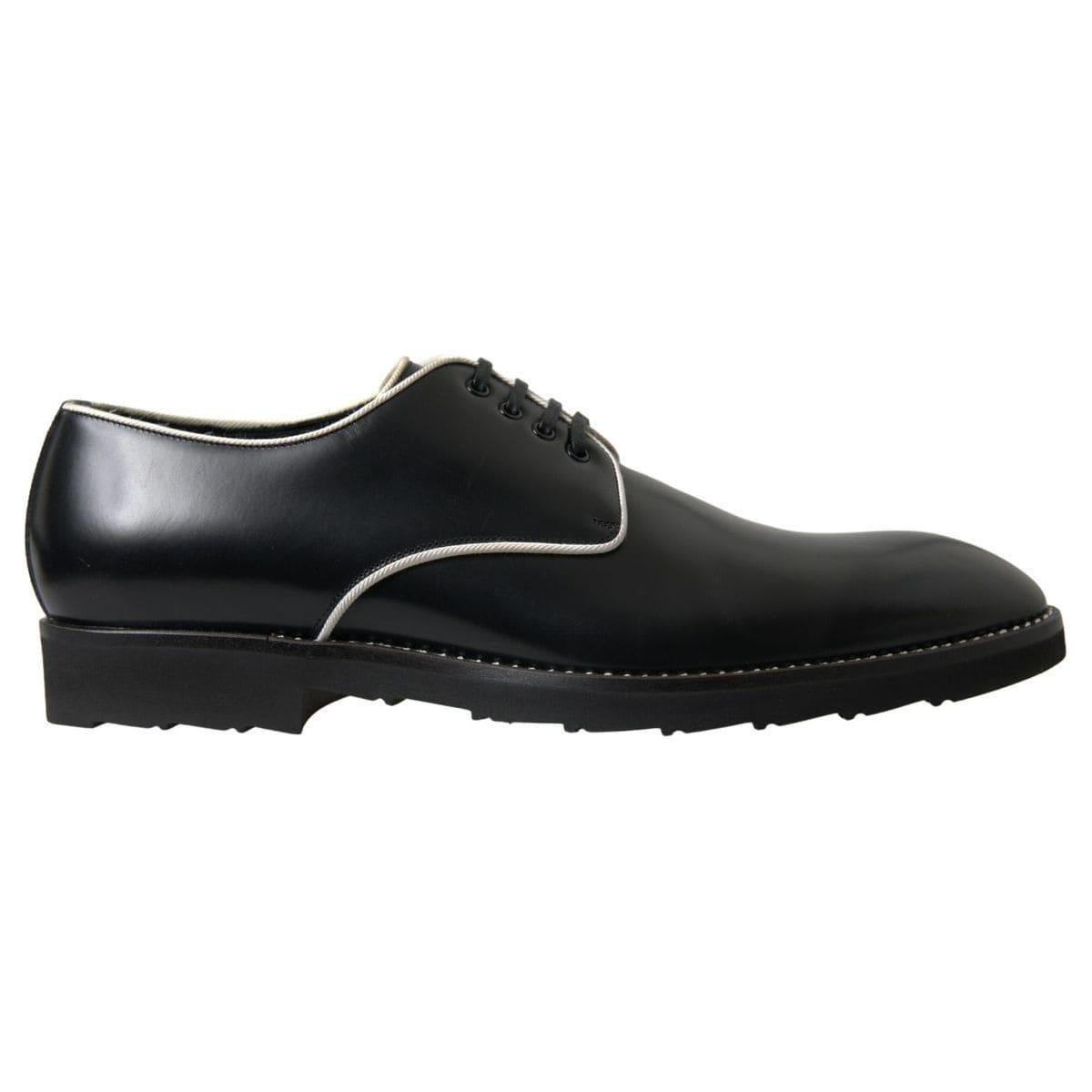 DOLCE & Gabbana Elegant Black and White Formal Men's Shoes