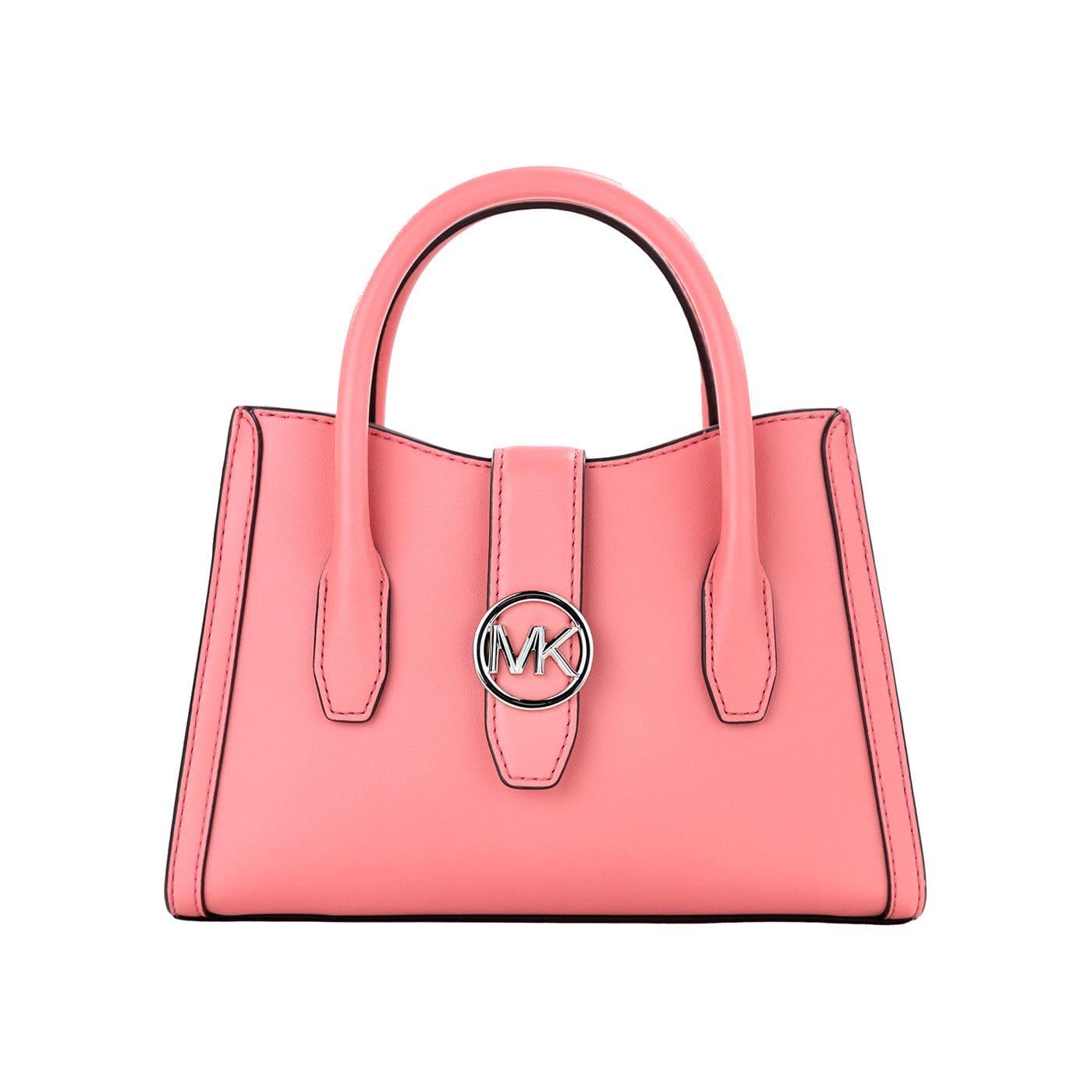 MICHAEL Kors Gabby Small Tea Rose Leather Zip Satchel Bag