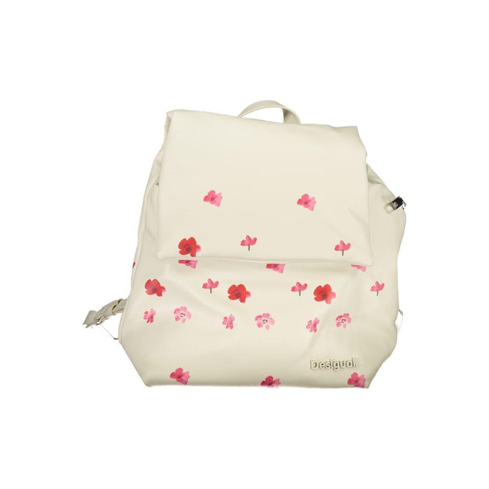 DESIGUAL White & Red Poppies  Backpack