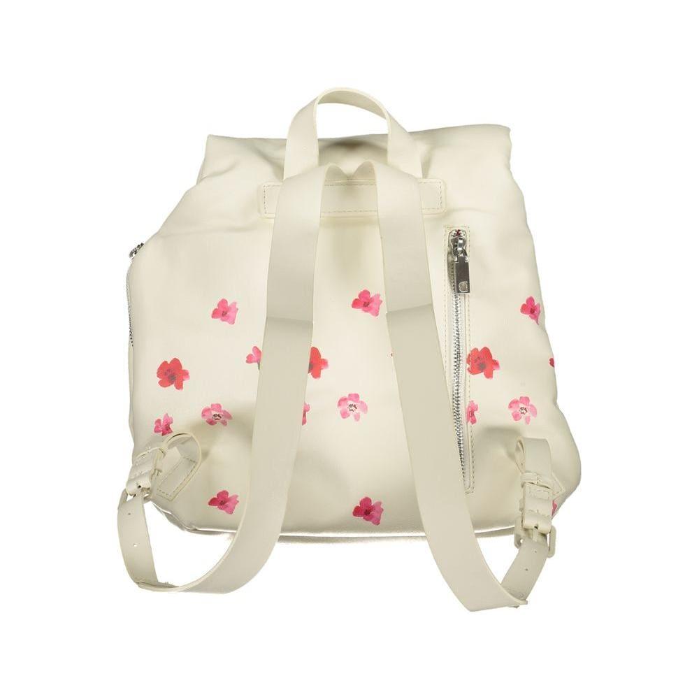 DESIGUAL White & Red Poppies  Backpack