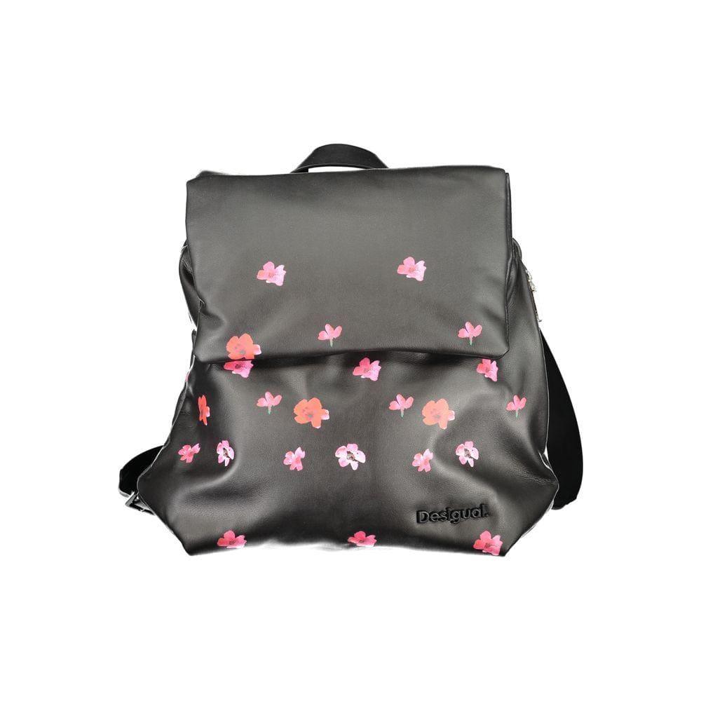 DESIGUAL Black Multicolour Flowers Backpack