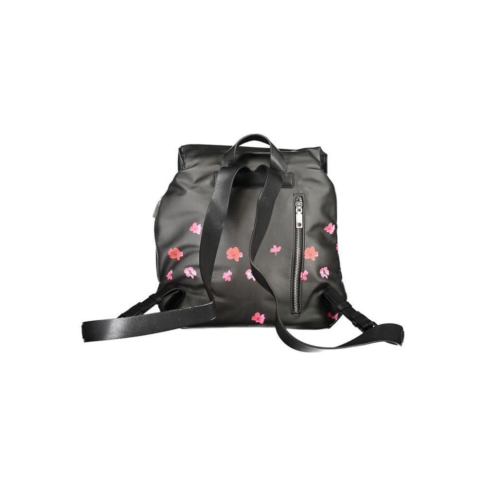 DESIGUAL Black Multicolour Flowers Backpack