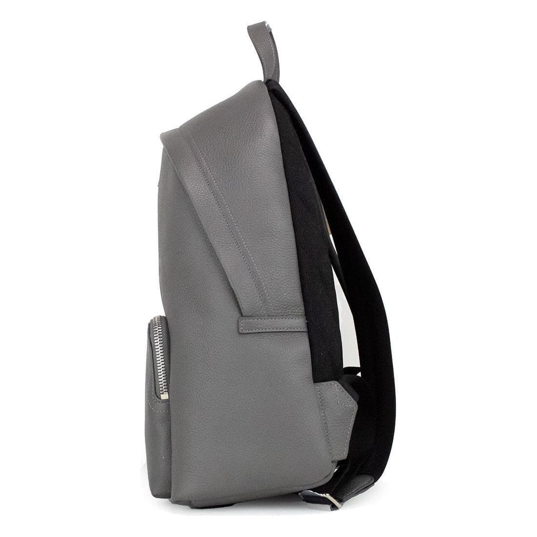 BURBERRY Abbeydale Branded Grey Leather Backpack