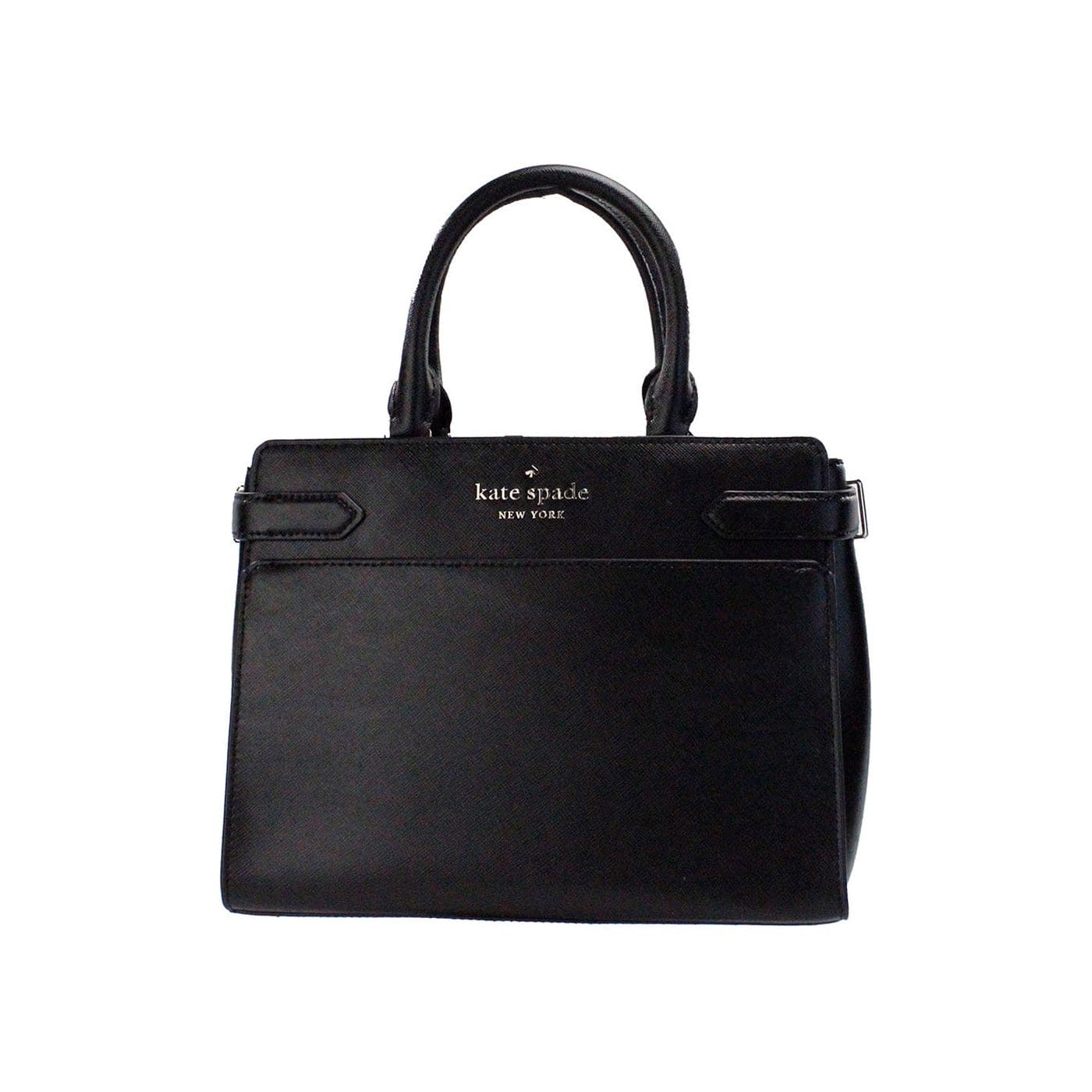 KATE Spade Staci Medium Black Saffiano Leather Satchel Bag