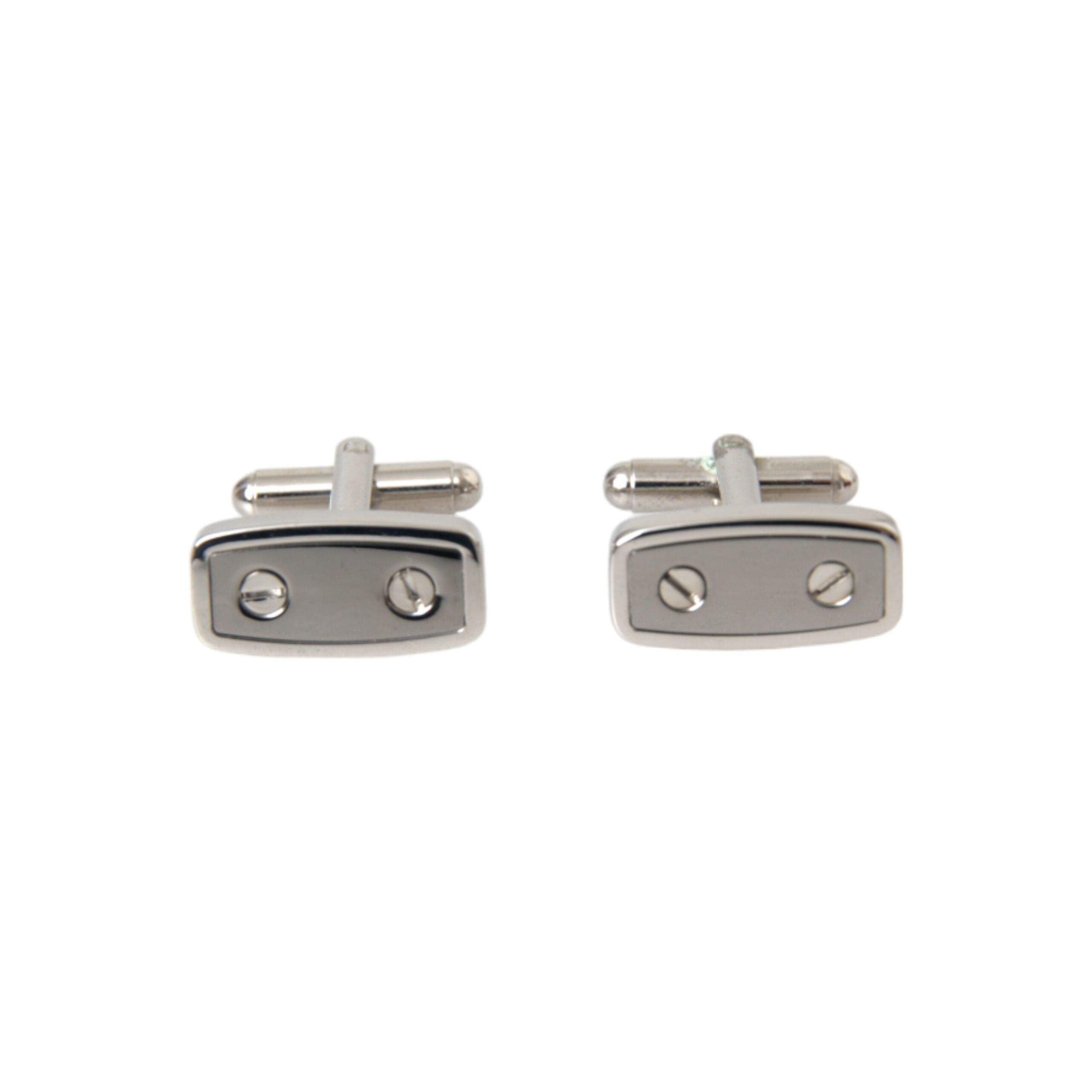 DOLCE & Gabbana Silver Plated Metal Brass Pin Men Cufflinks