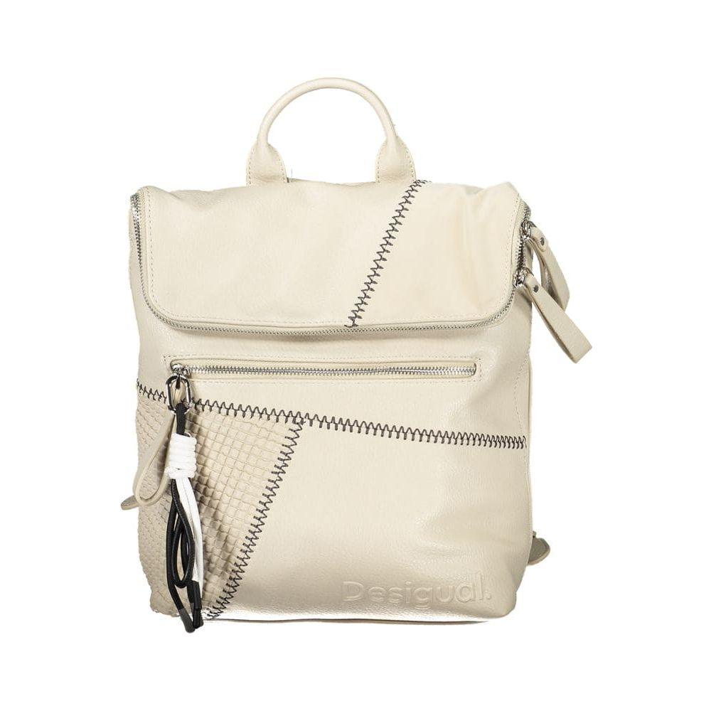 DESIGUAL Chic Beige Stitch Backpack