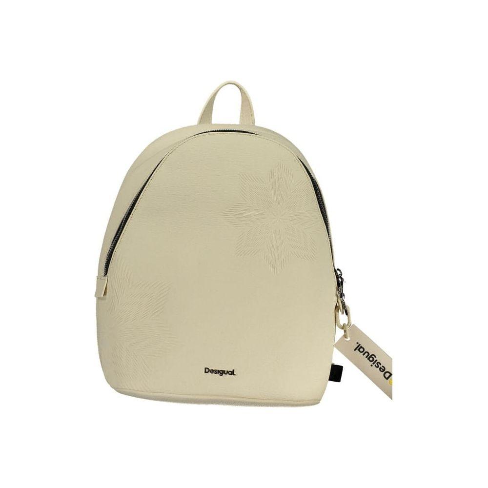 DESIGUAL Chic White/Beige Backpack