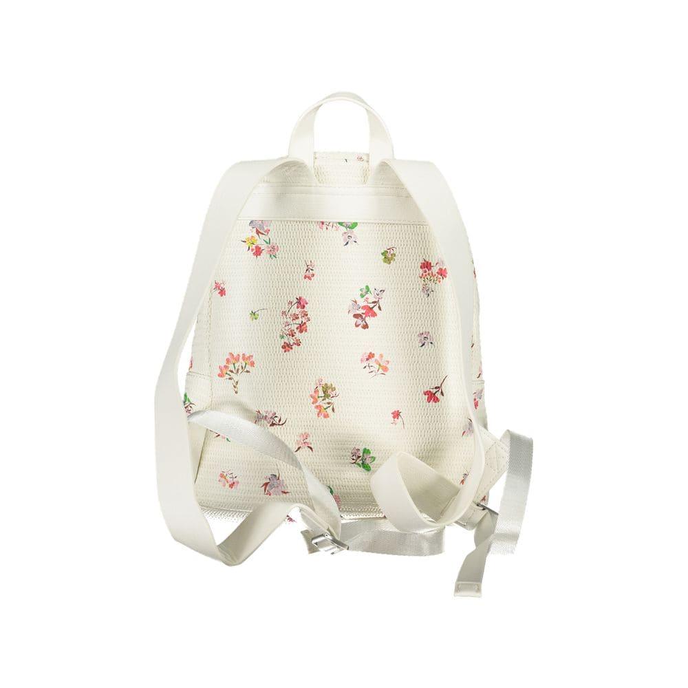 DESIGUAL White Multicolour Flowers Backpack