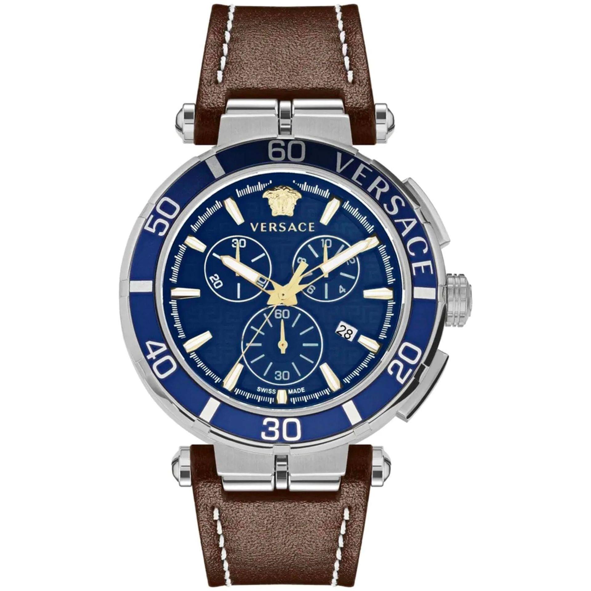 VERSACE Blue Brown Watch