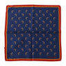 DOLCE & GABBANA Blue Printed Square Men's Silk Handkerchief - OBY BAGS