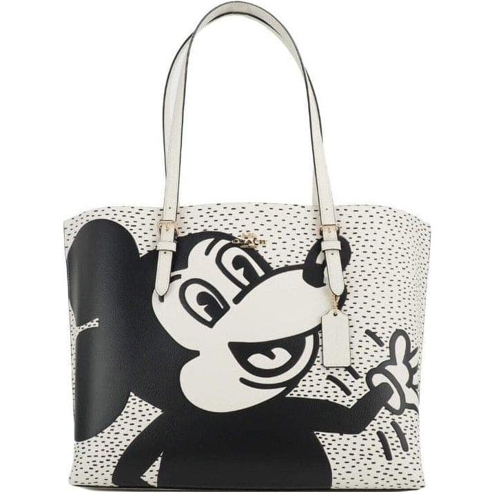 COACH Mickey Mouse X Keith Haring Mollie Large Leather Shoulder Tote Bag - OBY BAGS