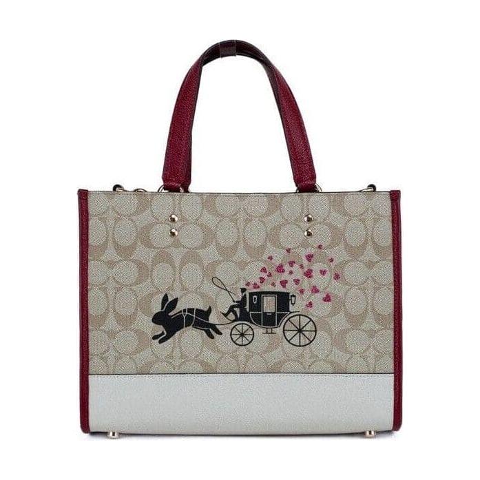 COACH Dempsey Medium New Year Rabbit Signature Tote Bag - OBY BAGS